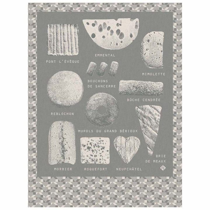 Fromages Tea Towel Grey