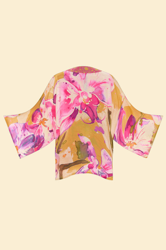 Mustard Orchid Kimono Jacket