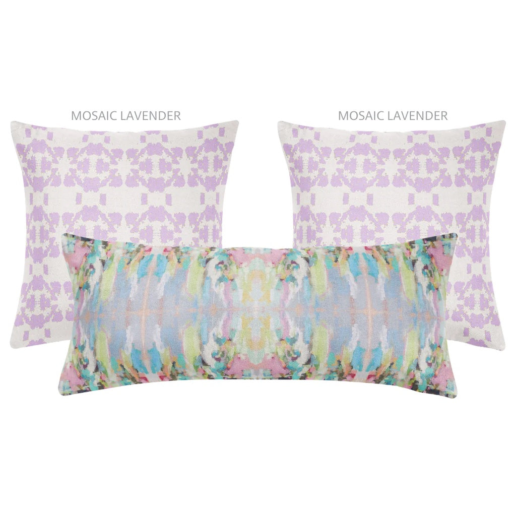 Mosaic Lavender Decorative Pillow