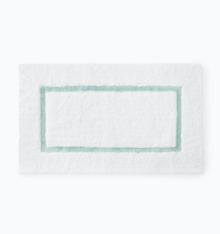 Lindo Bath Rug White/Aqua