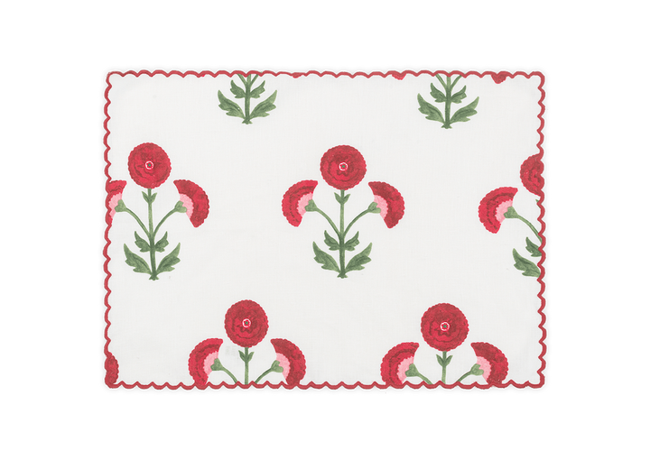 Matouk Gisele Table Linens Scarlet