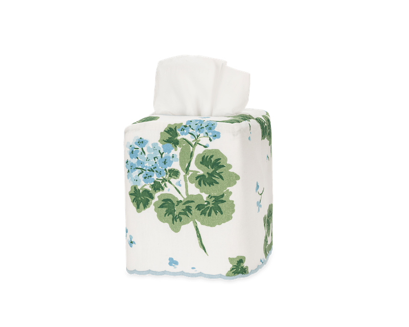 Matouk Geranium Linen Tissue Box Cover