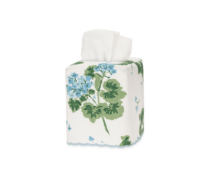 Matouk Geranium Linen Tissue Box Cover