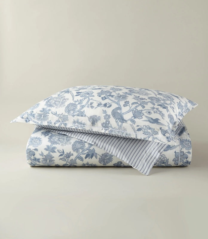 Highgrove Toile Reversible Duvet Set in Wedgewood
