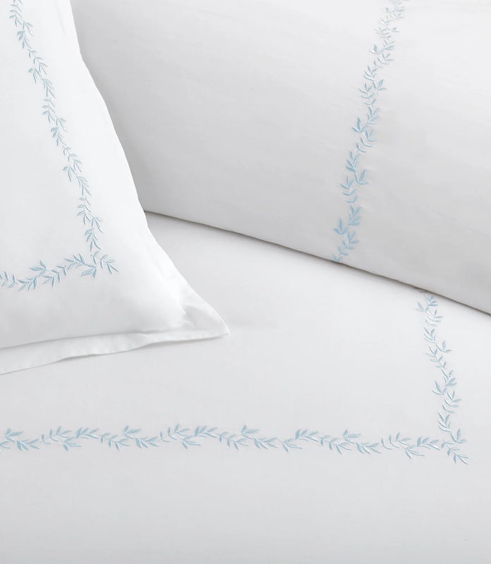 Ivy Classic Embroidered Duvet Set Sky