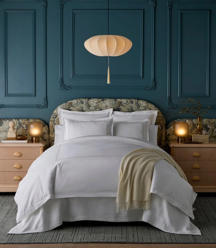 Ivy Classic Embroidered Duvet Set Linen