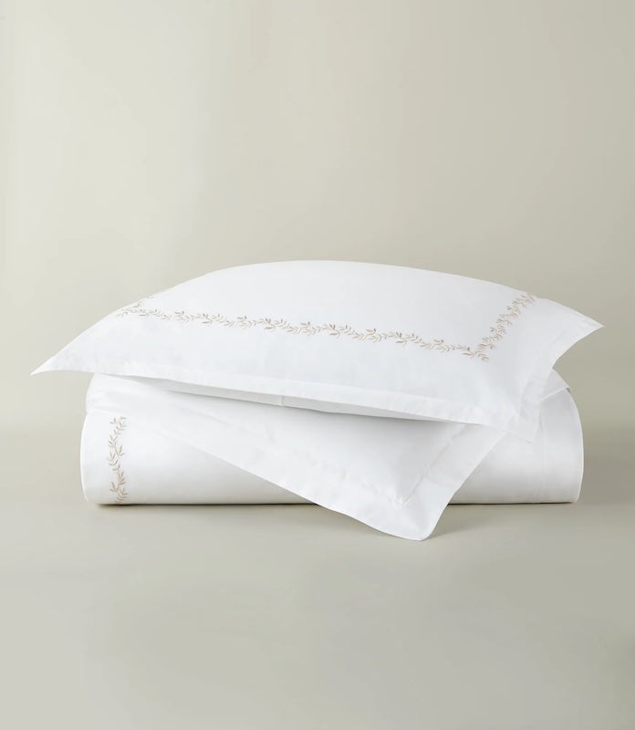Ivy Classic Embroidered Duvet Set Linen