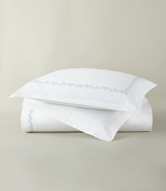 Ivy Classic Embroidered Duvet Set Sky