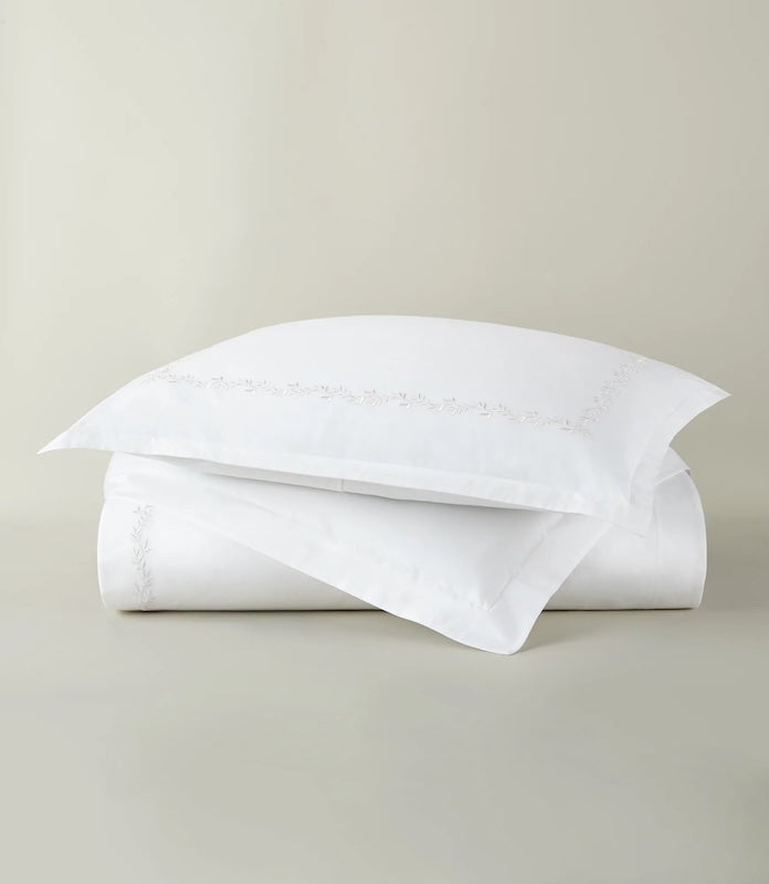 Ivy Classic Embroidered Duvet Set White