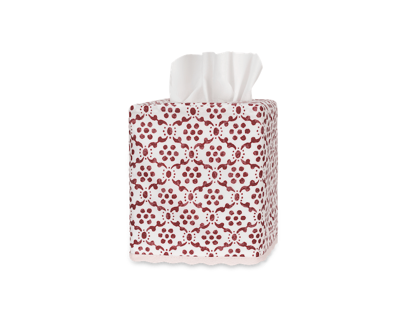 Matouk Laksha Tissue Box Cover Carnelian