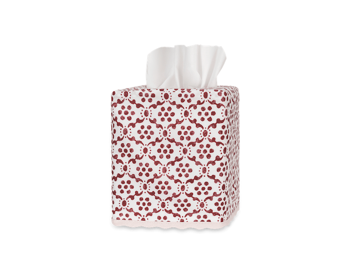 Matouk Laksha Tissue Box Cover Carnelian