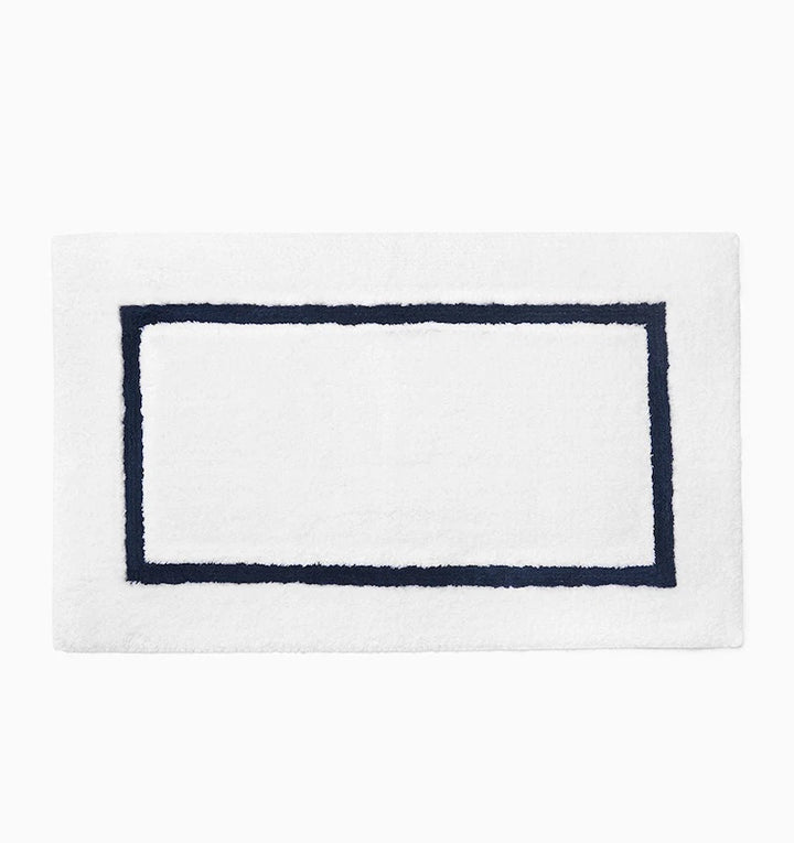 Lindo Bath Rug White/Navy
