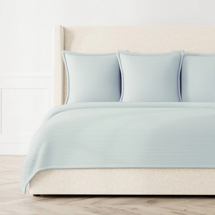 Linea Coverlet Set in Gracious Blue