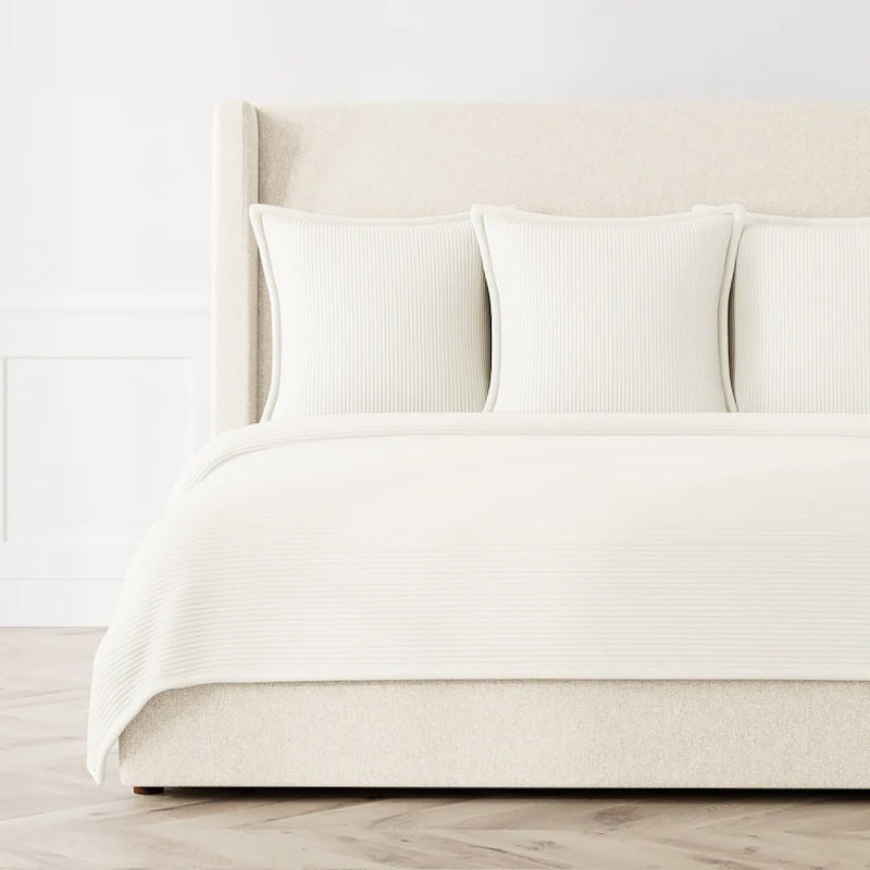 Linea Coverlet Set in Ivory