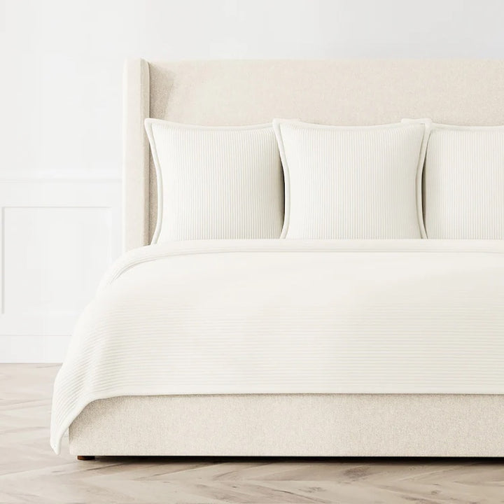 Linea Coverlet Set in Ivory