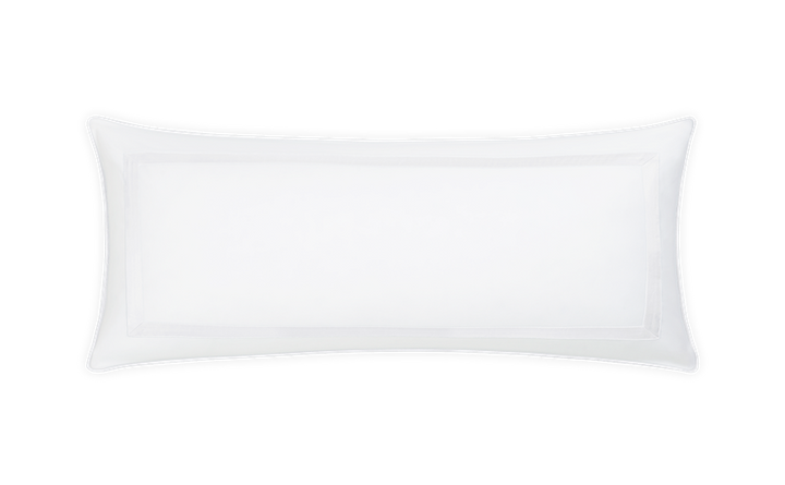 Matouk Louise Pique Lumbar Pillow Cover White