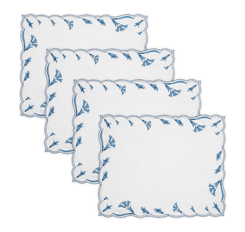 Matouk Marcella Table Linens Lapis