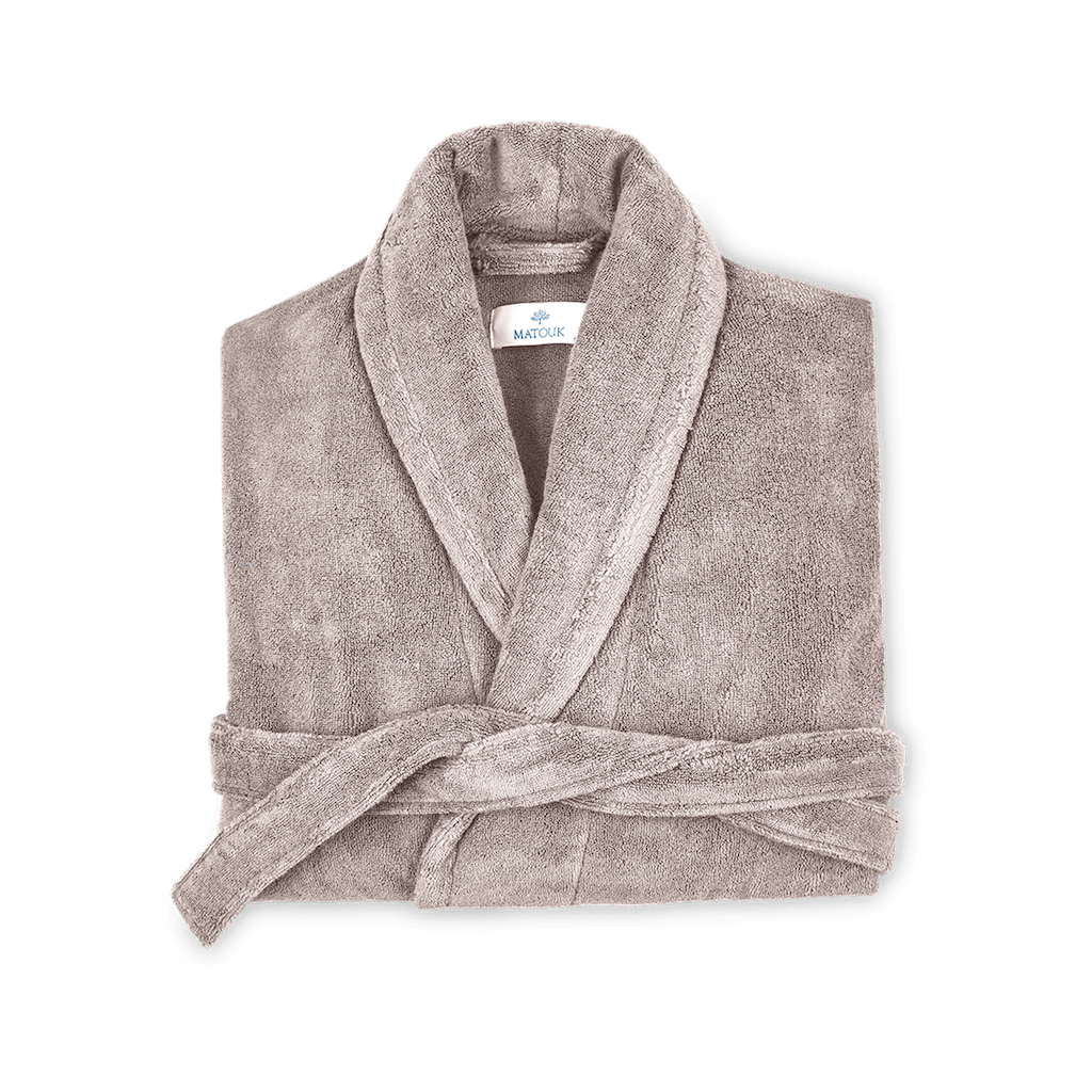Matouk Milagro Robe Platinum | The Linen Gallery