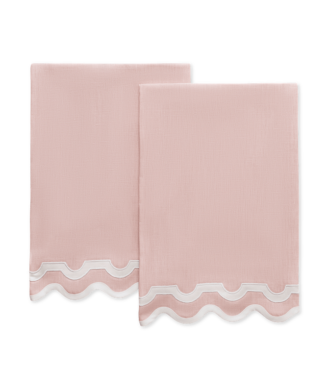 Matouk Mirasol Guest Towels Pink/Bone