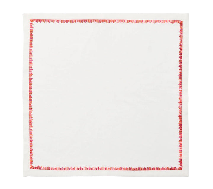 Filament Napkin in White/Pink/Orange