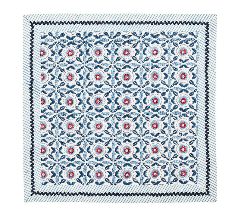 Majorelle Napkin in Red, White & Blue