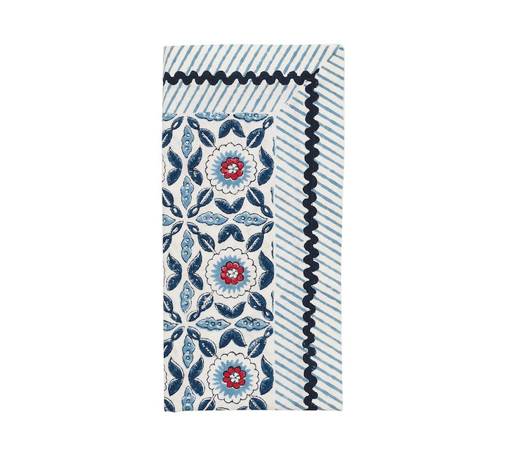 Majorelle Napkin in Red, White & Blue