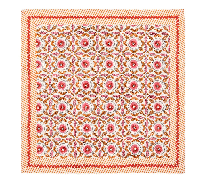 Majorelle Napkin in White, Pink & Orange
