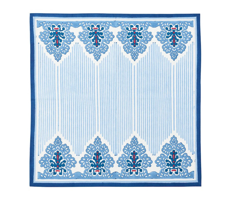 Filigree Napkin in White & Blue