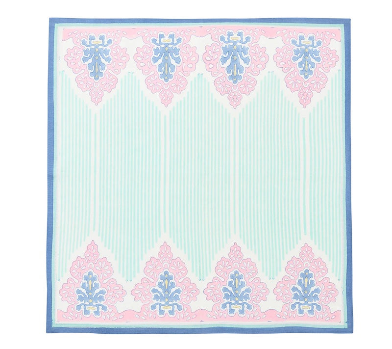 Filigree Napkin in White & Sorbet