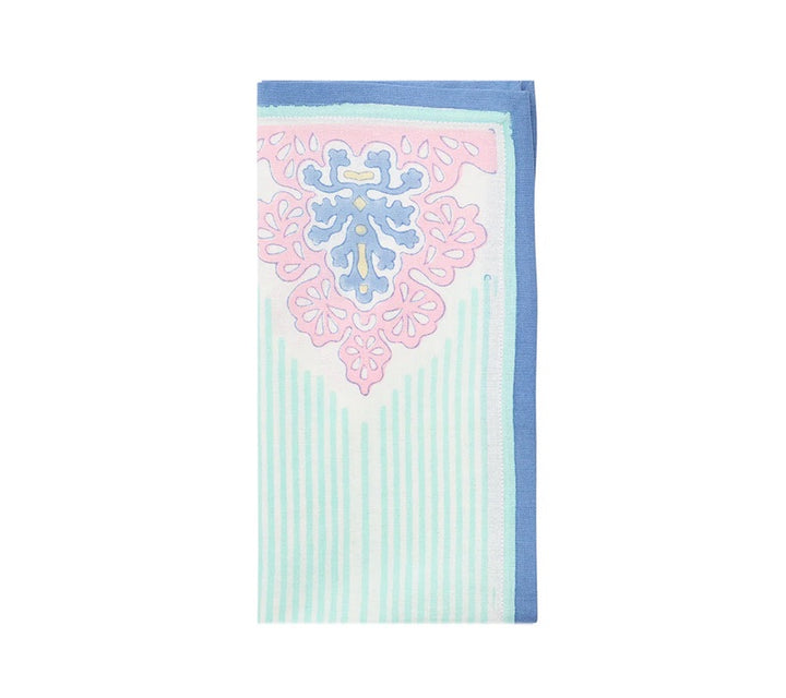 Filigree Napkin in White & Sorbet