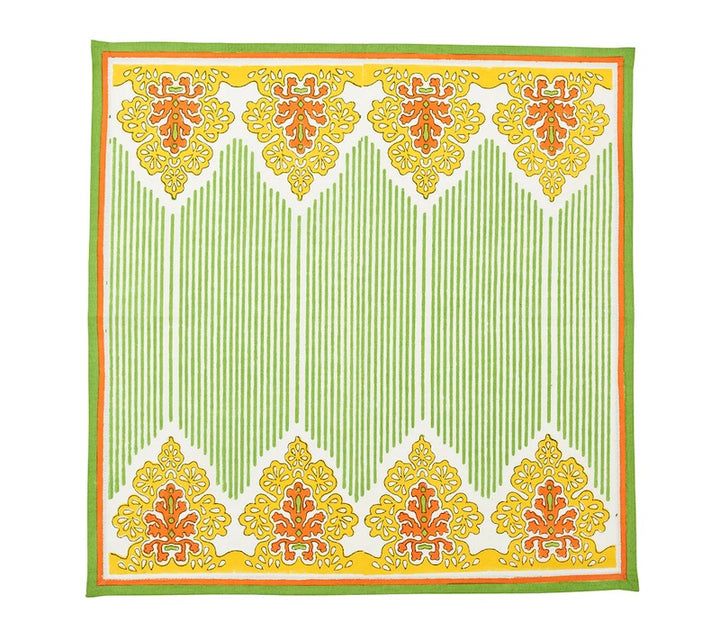 Filigree Napkin in White, Yellow & Green