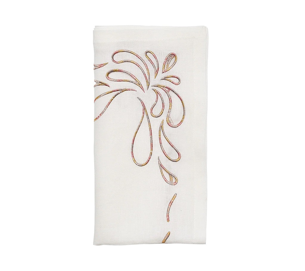 Fireworks Napkin in White & Multi