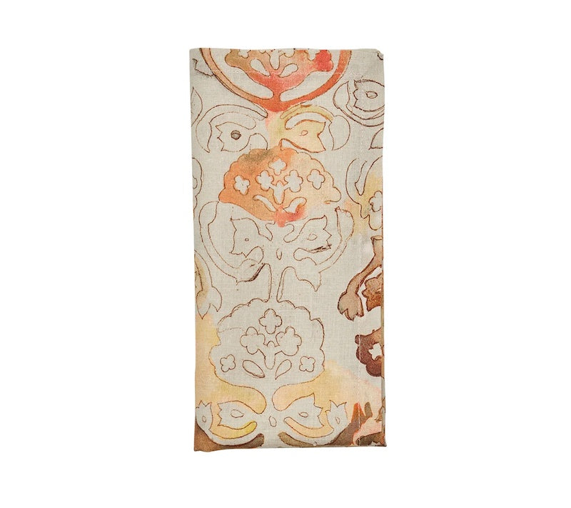 Giverny Napkin in Natural & Brown