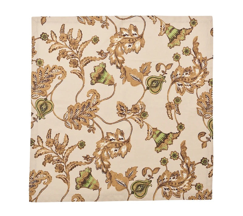 Paisley Vine Napkin in Beige & Multi