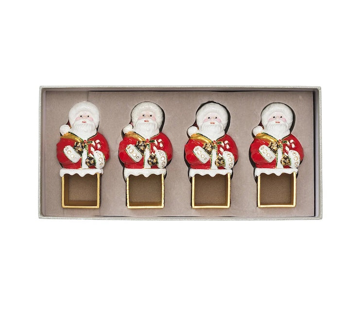 Santa Napkin Ring in Red & White