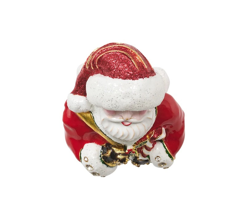Santa Napkin Ring in Red & White