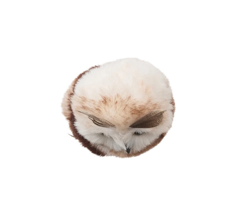 Owl Napkin Ring in White & Brown
