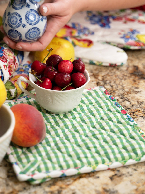 Fruit Basket Patchwork Potholder Set