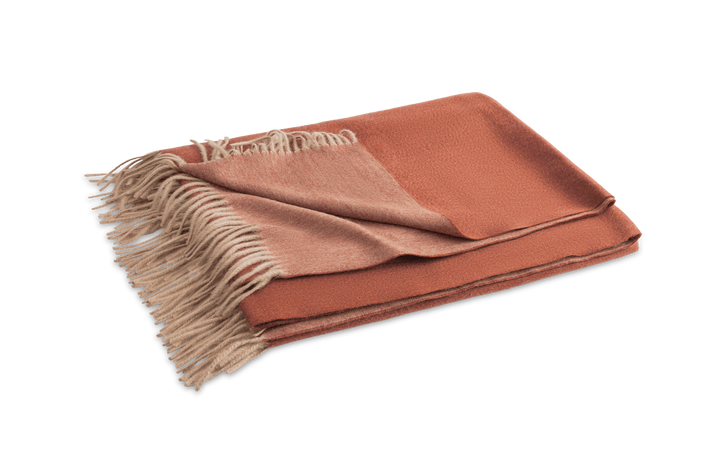 Matouk Paley Throw Carnelian and Natural