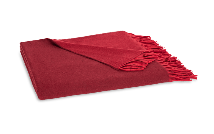Matouk Paley Throw Crimson and Scarlet