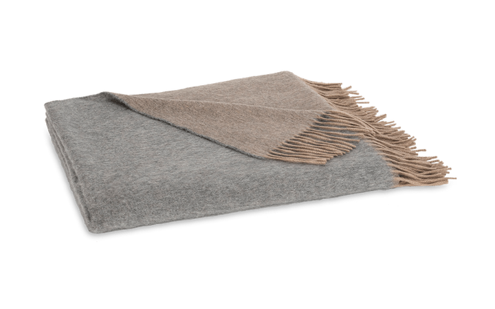Matouk Paley Throw Flannel and Natural