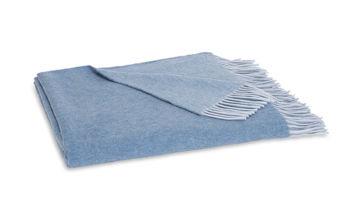 Matouk Paley Throw Hazy Blue and Sky
