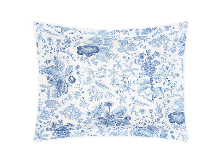 Matouk Schumacher Pomegranate Linen Porcelain Blue