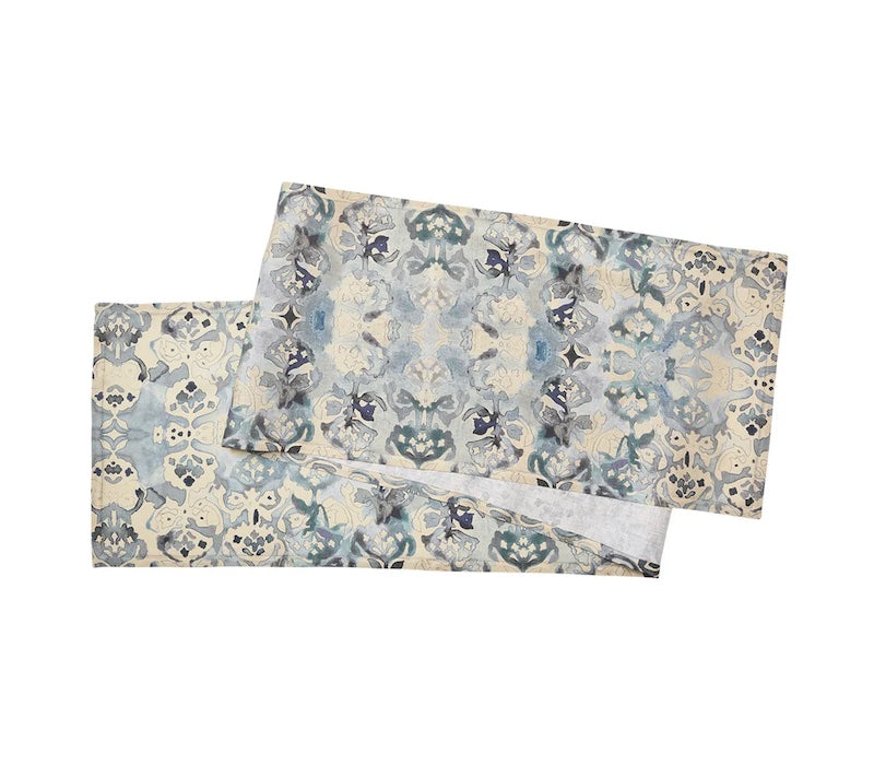Giverny Runner in Blue & Gray
