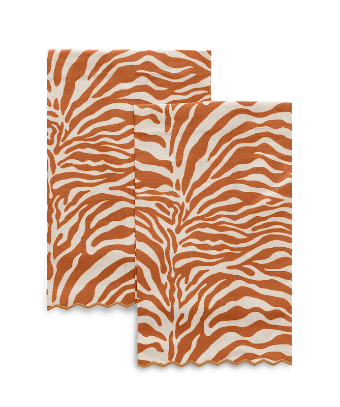 Matouk Schumacher Regine Guest Towels Persimmon