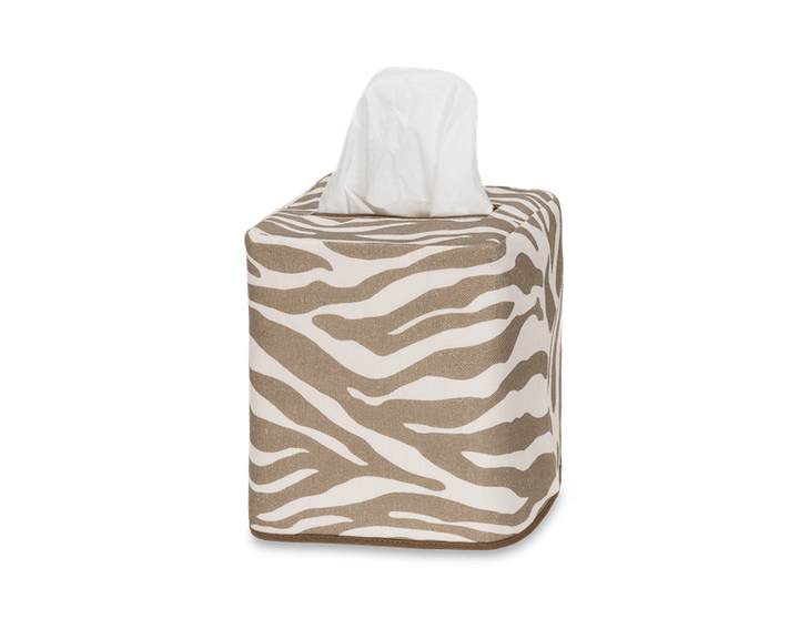 Matouk Schumacher Regine Tissue Box Cover Coconut