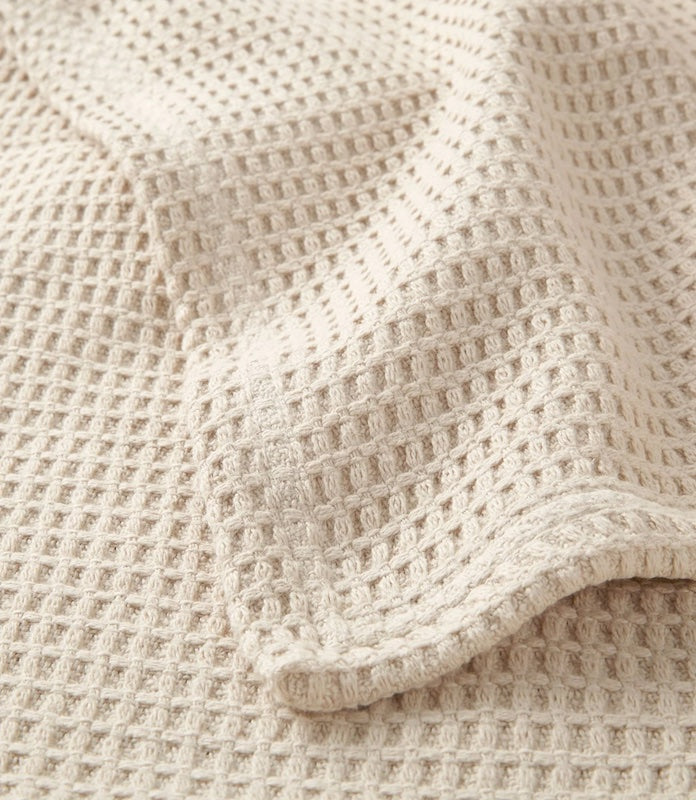 Riviera Waffle Weave Blanket Linen