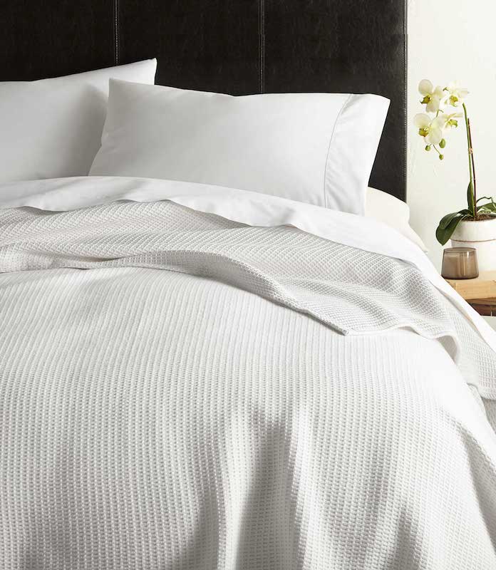 Riviera Waffle Weave Blanket Linen