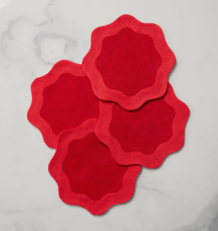 Ondulato Napkins Red and Poppy