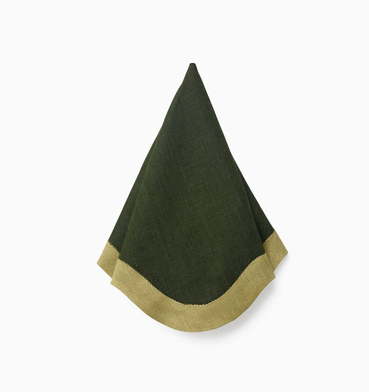 Ondulato Napkins Forest and Celadon